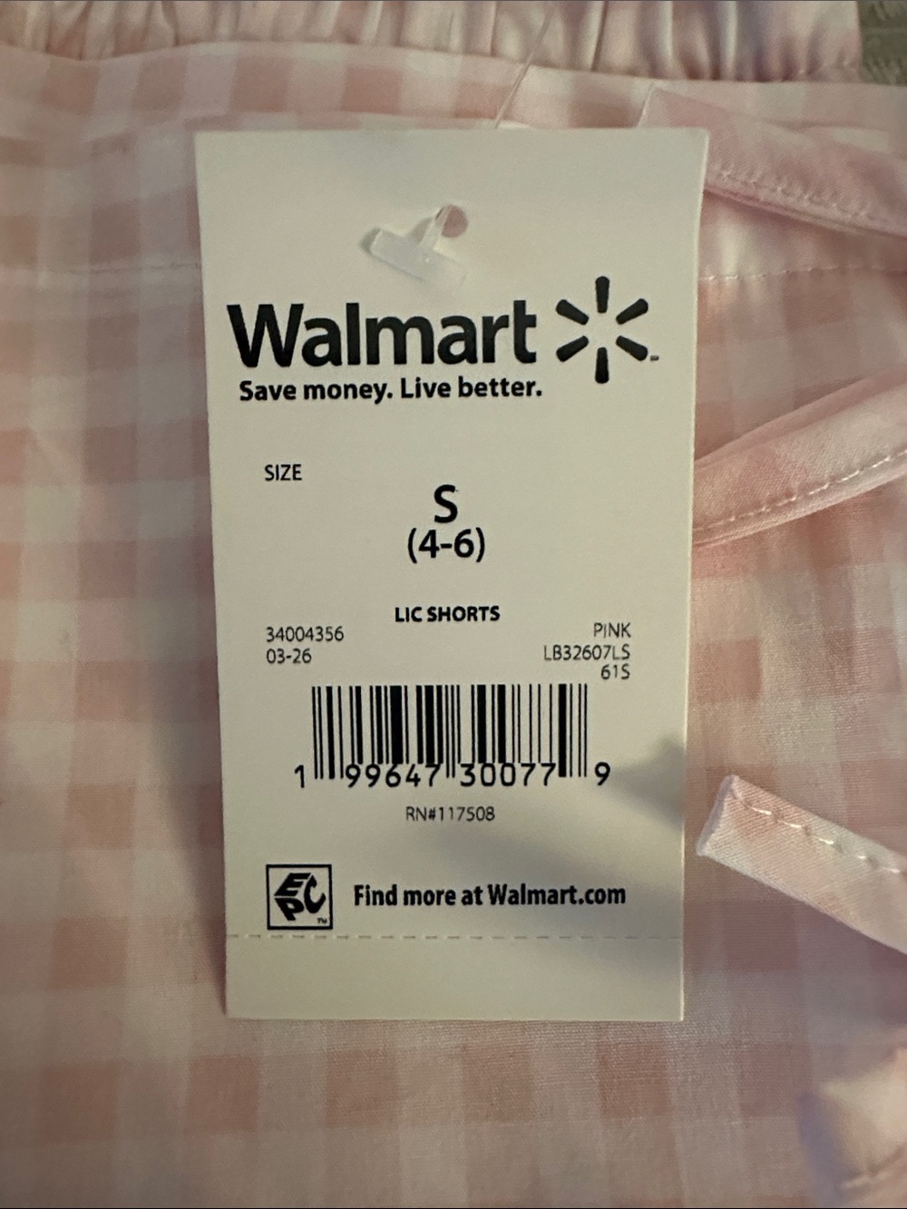 Disney Light Pink Gingham High-Waist Lounge Shorts. Toy Story-Jessie shorts. - Picture 7 of 7